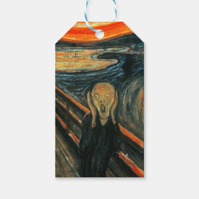 Étiquettes-cadeau Le cri Edvard Munch Art Expressionniste Moderne (Devant)