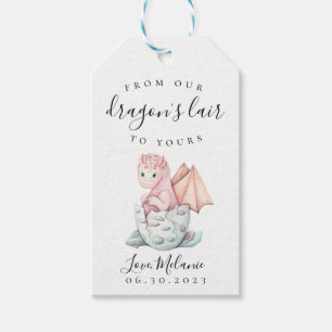 Étiquettes-cadeau Le dragon d'éclosion de la poitrine de mon dragon