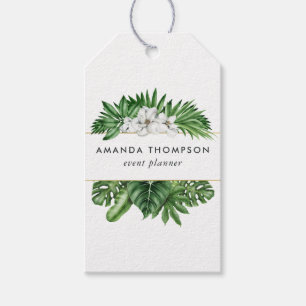 Étiquettes-cadeau Le feuillage vert tropical