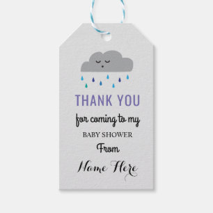 Étiquettes-cadeau Le garçon de sommeil de pluie de baby shower de