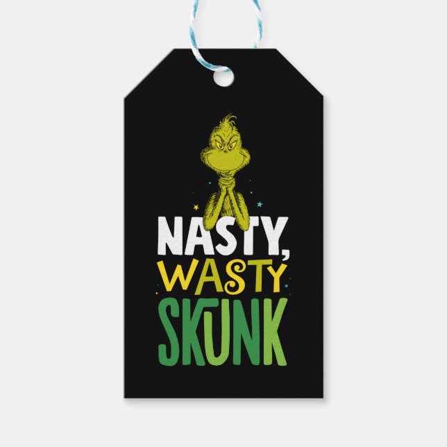 Étiquettes-cadeau Le Grinch | Nasty Wasty Skunk (Devant)