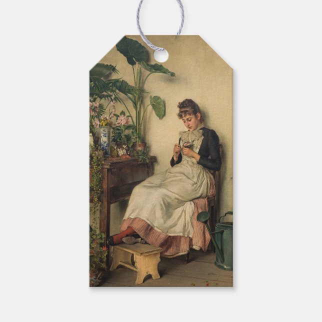 Étiquettes-cadeau Le jeune fleuriste (par Carl Zewy) (Devant)