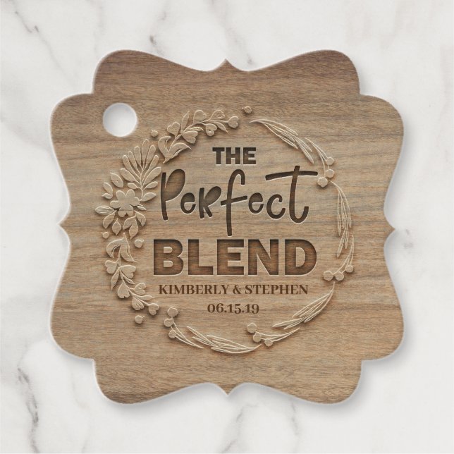 Étiquettes Cadeau Le Mariage rustique parfait (Devant)