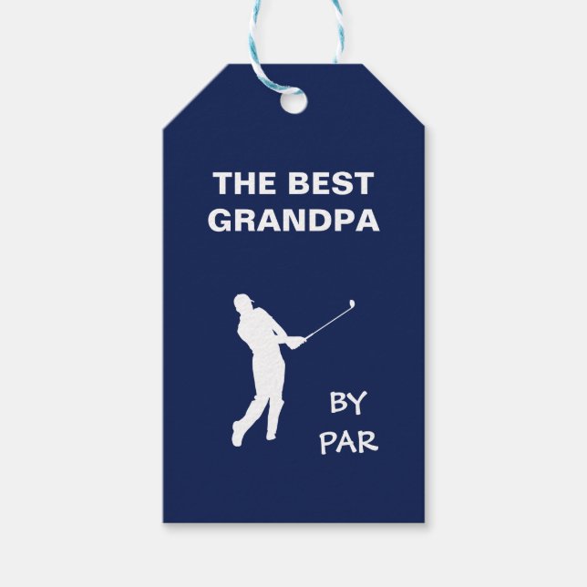 Étiquettes-cadeau Le Meilleur Grand-Père Par Parc Golf Grand-Père Go (Devant)