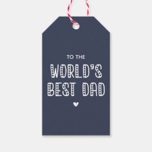 Étiquettes-cadeau Le meilleur papa du monde ! Fête des pères de typo