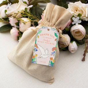 Étiquettes-cadeau Le Merci du Baby shower d'oie stupide privilégie