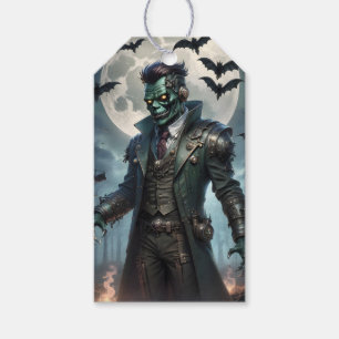 Étiquettes-cadeau Le monstre de Halloween Steampunk Frankenstein