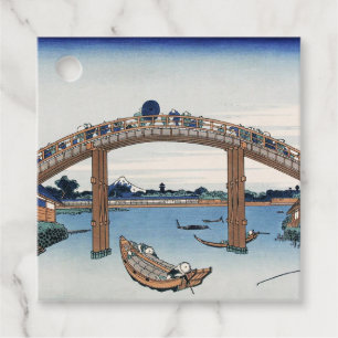 Étiquettes Cadeau Le mont Housai Fuji vu d'en bas Pont Homme