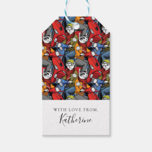Étiquettes-cadeau Le motif   de scooter de chats et de chiens