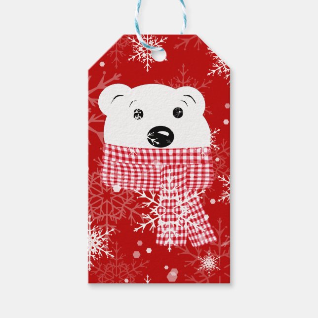 Étiquettes-cadeau Le museau d'un ours polaire, Noël (Devant)