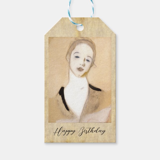 Étiquettes-cadeau Le Petit Serviteur, Helene Schjerfbeck (Devant)