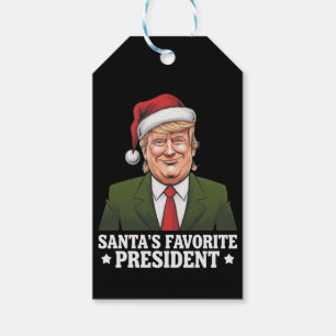 Étiquettes-cadeau Le président préféré du Père Noël drôle Trump Noël