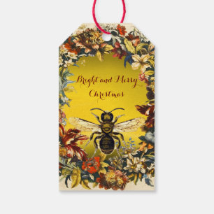 Étiquettes-cadeau Le RESSORT FLEURIT l'ABEILLE de MIEL, Noël