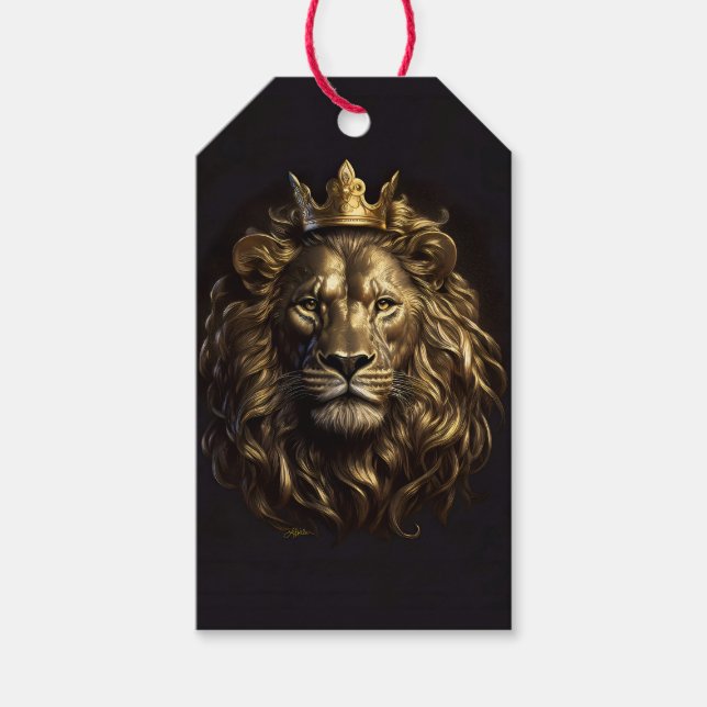 Étiquettes-cadeau Le Roi ! Le Lion d'Oz pas si puéril (Devant)