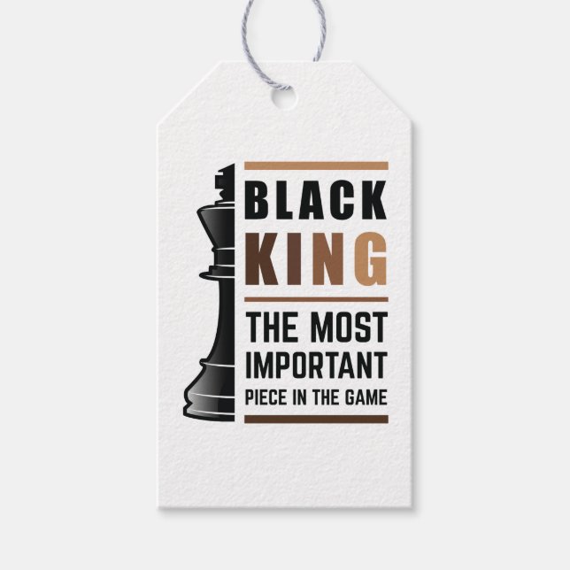 Étiquettes-cadeau Le Roi Noir La Pièce La Plus Importante Dans Le Je (Devant)
