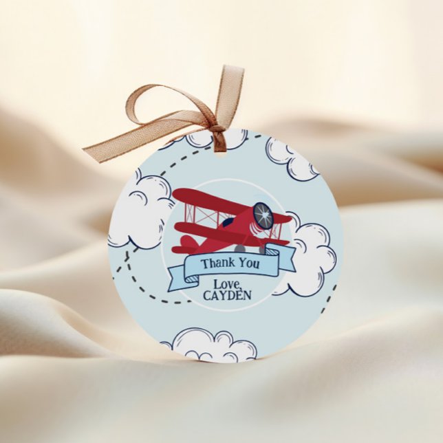Étiquettes Cadeau Le temps passe Avion Anniversaire (Créateur téléchargé)