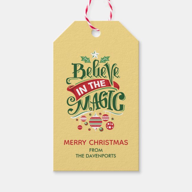 Étiquettes-cadeau Le Typographe du Magic Christmas (Devant)