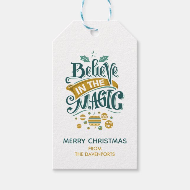 Étiquettes-cadeau Le Typographe du Magic Christmas (Devant)