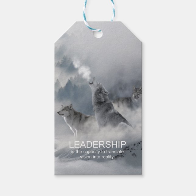 Étiquettes-cadeau leadership motivation inspiration citation (Devant)