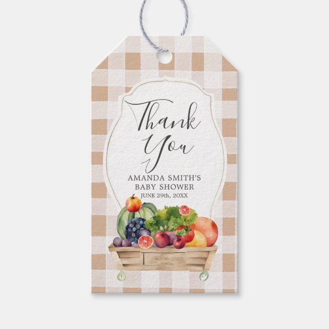 Étiquettes-cadeau Légume cultivé localement Merci du marché des ferm (Devant)