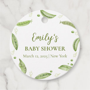 Étiquettes Cadeau Légumes verts Pois sucrés dans Baby shower de pois