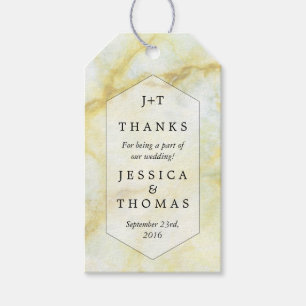 Étiquettes-cadeau L'Élégante Collection Mariage de Marbre Effet Favo