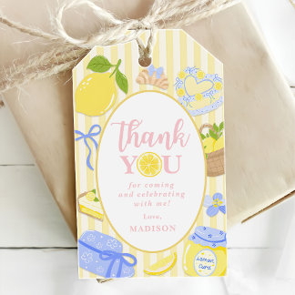Étiquettes-cadeau Lemon Citrus Summer Lemonade 1st Birthday Party 
