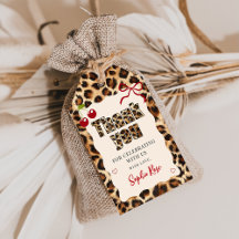 Leopard Cheetah Cherry Birthday Gift Tags