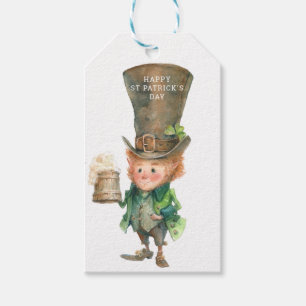 Étiquettes-cadeau Leprechun Saint Patrick's Day La bénédiction i