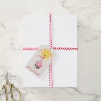 Étiquettes-cadeau Les 1 an de Little Miss Pink Cupcake Girl