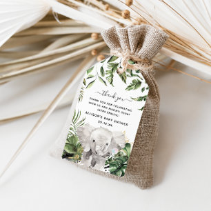 Étiquettes-cadeau Les animaux de la jungle   MERCI BABY SHOWER