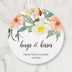 Étiquettes Cadeau Les câlins et les baisers pêchent le Baby shower f
