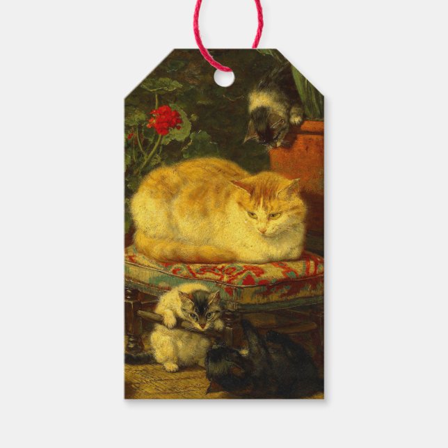Étiquettes-cadeau Les chatons en jeu (Devant)