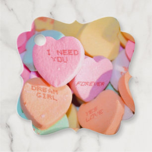 ÉTIQUETTES CADEAU LES COEURS DE LA BOUGIE DE VALENTINE
