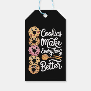 Étiquettes-cadeau Les cookies rendent tout mieux drôle Noël