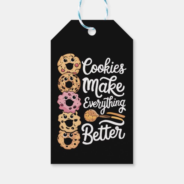 Étiquettes-cadeau Les cookies rendent tout mieux drôle Noël (Dos)