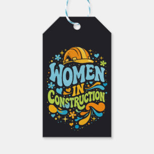Étiquettes-cadeau Les femmes dans la construction : Empowerment rétr