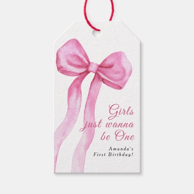 Étiquettes-cadeau Les filles veulent juste être une fête d'anniversa (Devant)