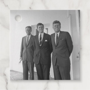 Étiquettes Cadeau Les frères, le président John Kennedy, Robert et T