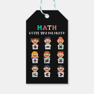 Étiquettes-cadeau Les maths vous gardent en équilibre