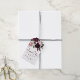 Étiquettes-cadeau Les passions de Moody Merci de vin violet specta