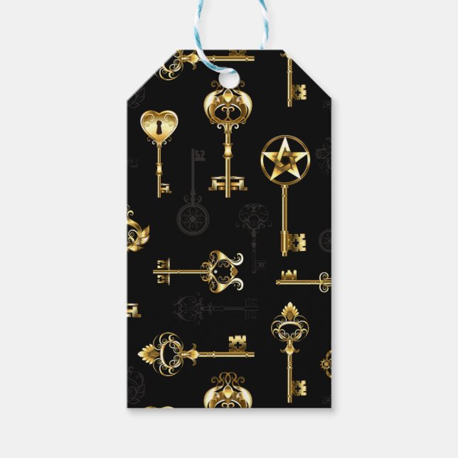 Étiquettes-cadeau Les Patters de Seamless avec Golden Keys (Devant)