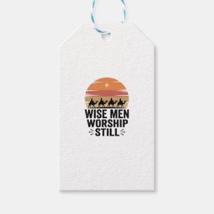 Étiquettes-cadeau Les Sages Hommes Toujours Adorent Vintage Noël T-S