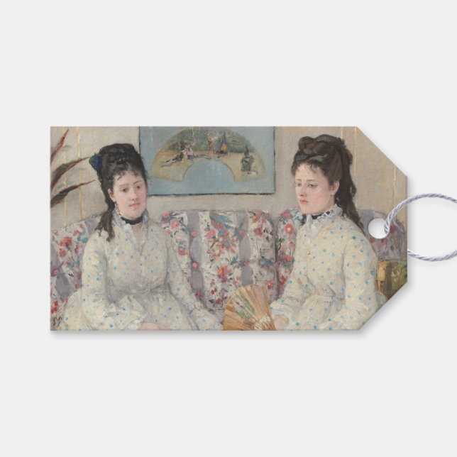 Étiquettes-cadeau Les Soeurs (par Berthe Morisot) (Devant (Horizontal))