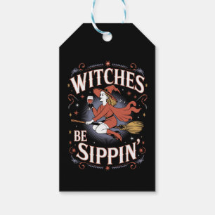 Étiquettes-cadeau Les sorcières boivent Halloween vacances chouettes