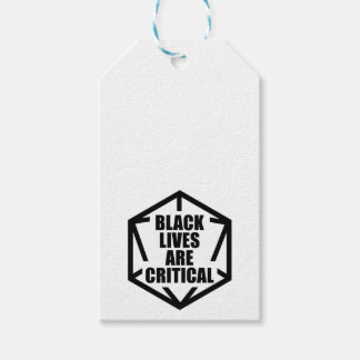 Étiquettes-cadeau Les vies noires de BLM sont critiques [B&W]