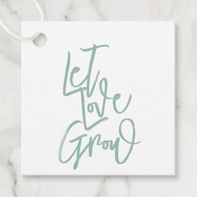 Étiquettes Cadeau Let Love Grow (Devant)