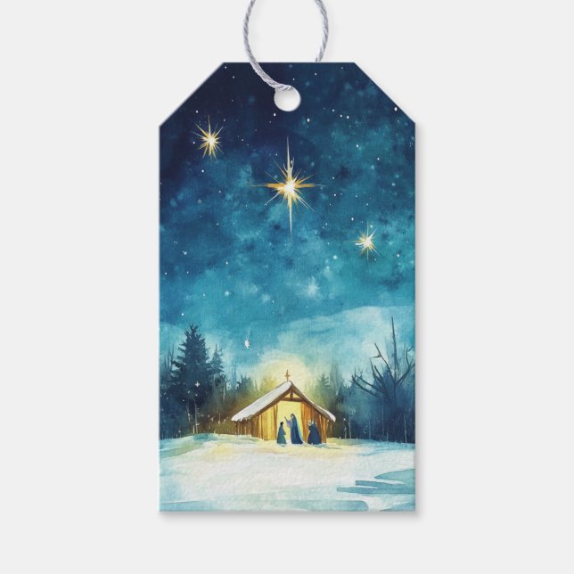 Étiquettes-cadeau L'étoile de Noël sur le mentor (Devant)