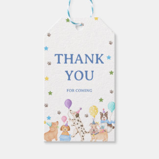 Étiquettes-cadeau Let's Pawty Puppy Favor Tag Dog Birthday Party for