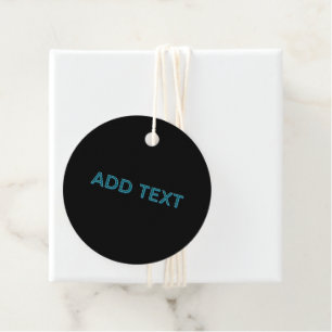 Étiquettes Cadeau Lettres en contour modifiables avec ombre portée